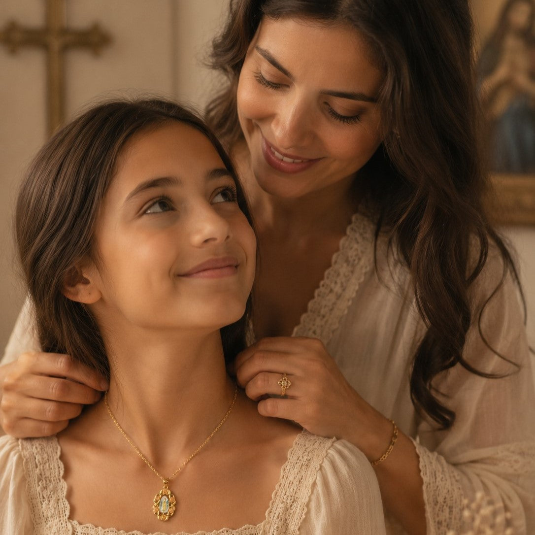 Virgen de Rosas Necklace